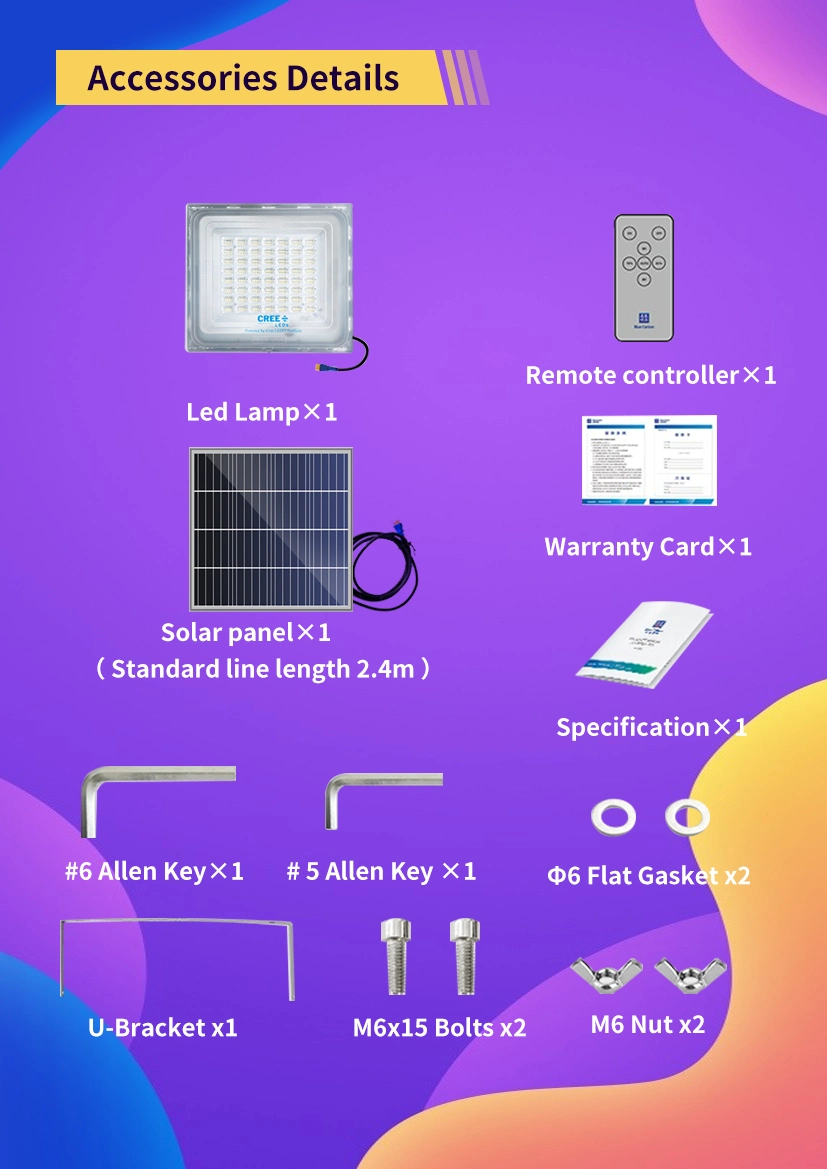 IP65 Floodlight Industrial Waterproof IP65 Outdoor Solar Reflector LED Garden Solar Flood Light 400W LED SMD