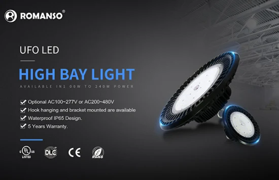 Lámpara colgante industrial IP65 60W 80W 100W 150W Luz LED de gran altura Iluminación de almacén Luz de gran altura LED 200W 300W 400W 500W