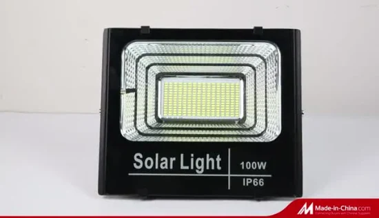 50W 100W 150W 200W IP65 Impermeable al aire libre Solar Powered Lámpara LED Luz de inundación