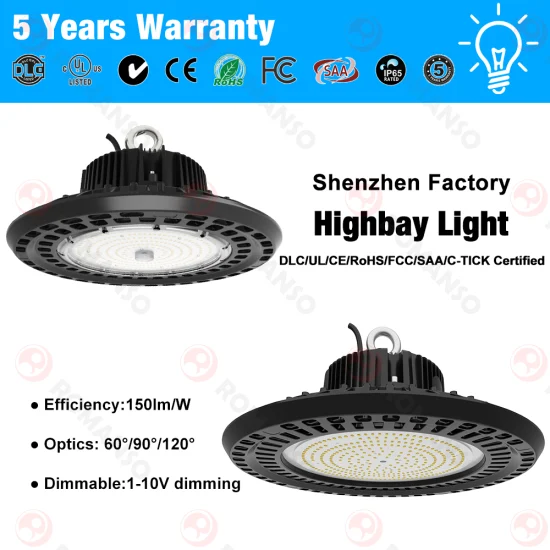 130lm/W LED UFO Highbay Light para el fabricante de China