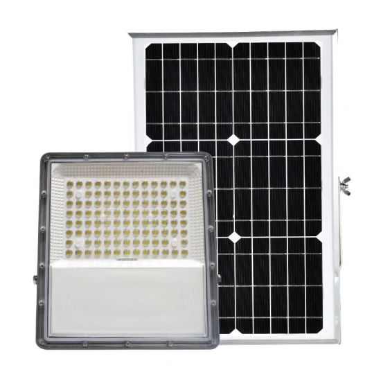 Proyecto de alta potencia de ahorro de energía al aire libre Panel solar impermeable Proyector delgado LED 100W 200W 300W 400W Luz de inundación
